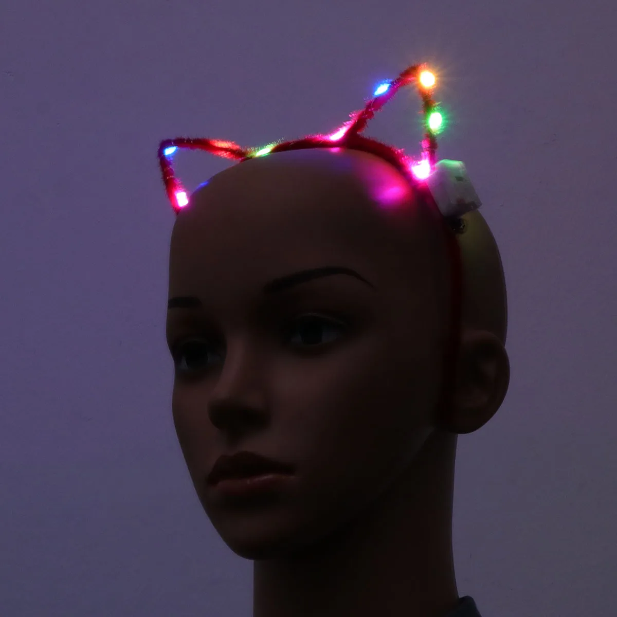 

3 Pcs Luminous Headgear Glowing Headdress Cosplay Party Hair Band Halloween Headband Headwear LED Cat Hoop Rabbit Ears