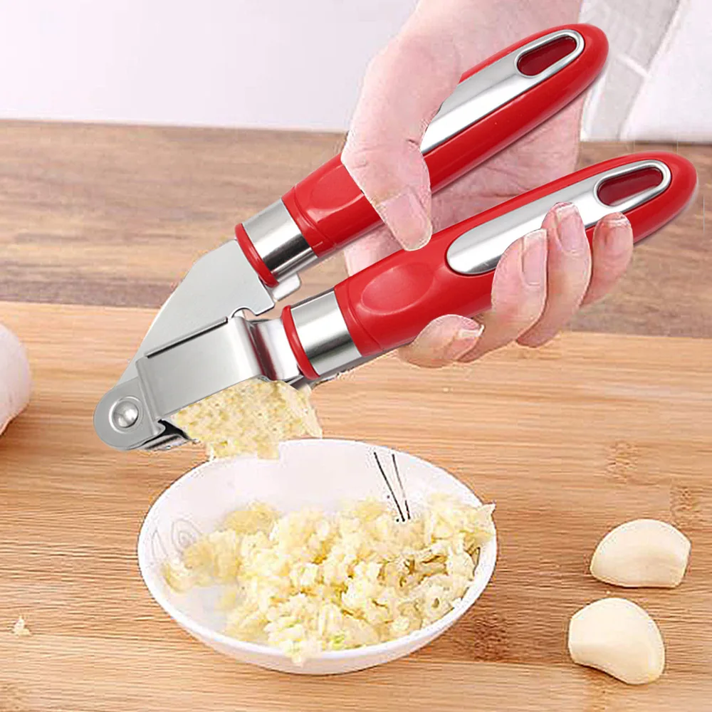 Garlic Press Crusher Anti-rust Garlic Machine Stainless Steel Mincer Easy To Squeeze Ginger Paste Peeling Garlic lemon peeler