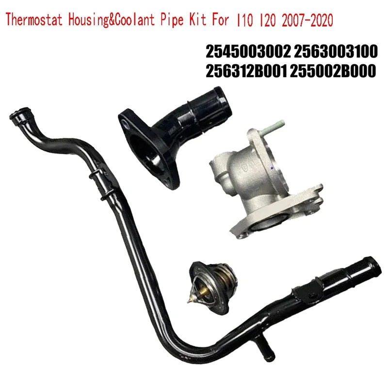 Kit de tubo de refrigerante y carcasa de termostato Superior para Hyundai I10 I20 2007-2020 2545003002 2563003100 256312B001 255002B000