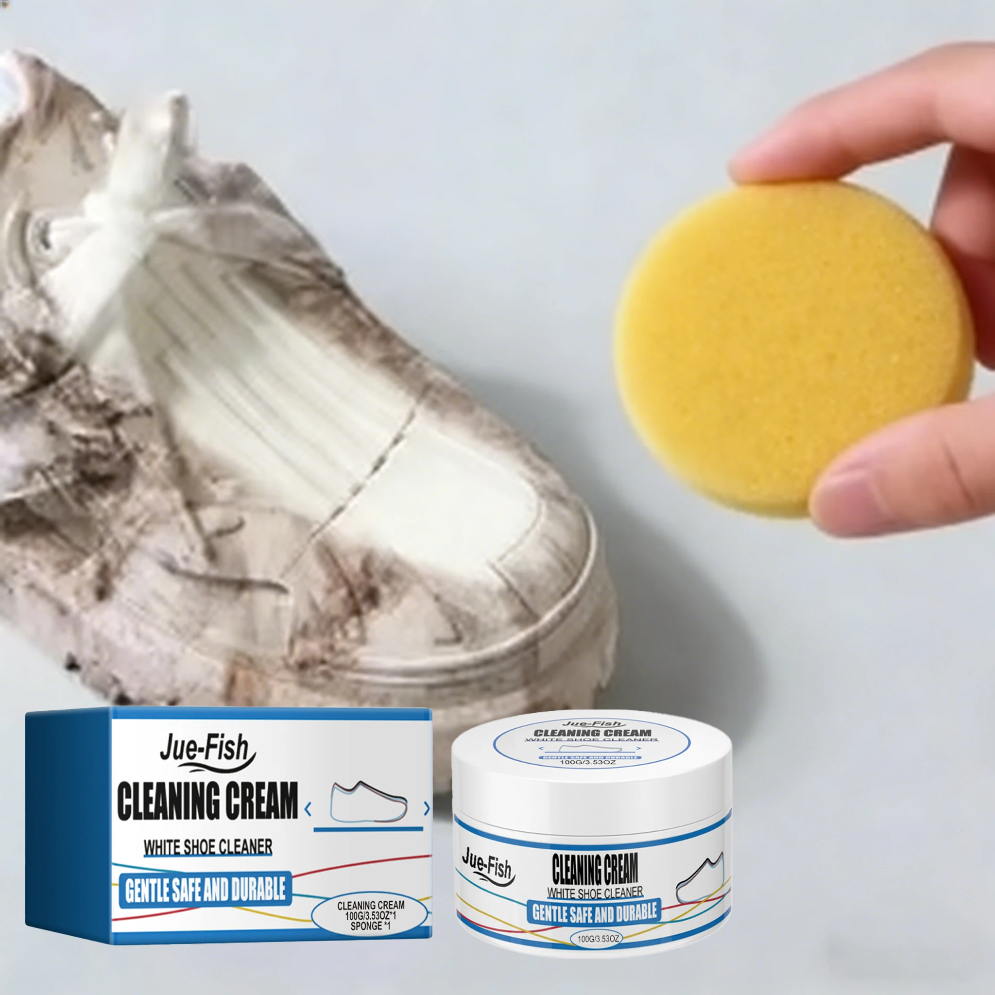 

Multi-purpose Shoe Cleaning Cream Remove Yellow Edge Gentle Stain Removal Brightening Powerful Decontamination Sneaker Cleaner
