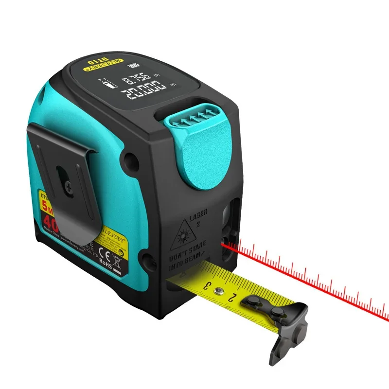 Mileseey DT10  2-in-1 Digital Laser Measure Laser Tape Measure Laser Rangefinder With Lcd Digital Display,magnetic Hook