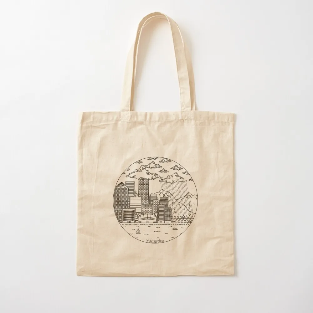 Vancouver BC Tote Bag canvas shopping bag tote bag Shopper handbag Handbags women Canvas Tote