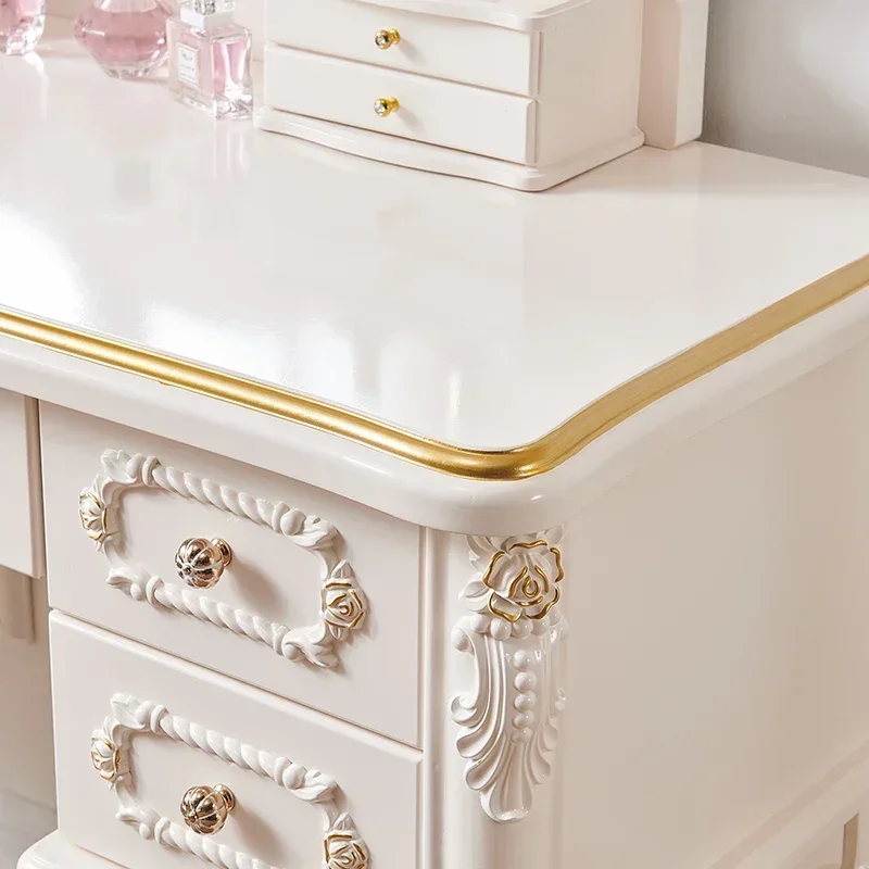 Kids Baby Wedding Dresser Table Men Beige Legs Make Up Storage Dressing Table White Drawers Penteadeiras De Maquiagem Funiture