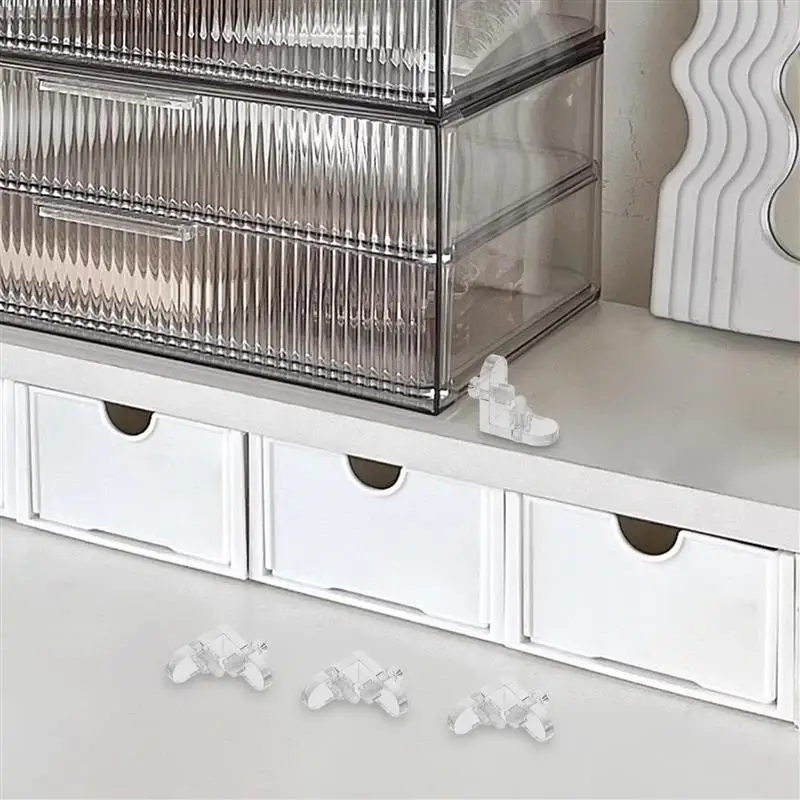 20 Stuks Acryl Doos Doorzichtige Hoek Beugels Sieraden Doos Hoek Beugels Beschermer Hoek Ondersteuning Plank Bevestigingsgesp Connectoren