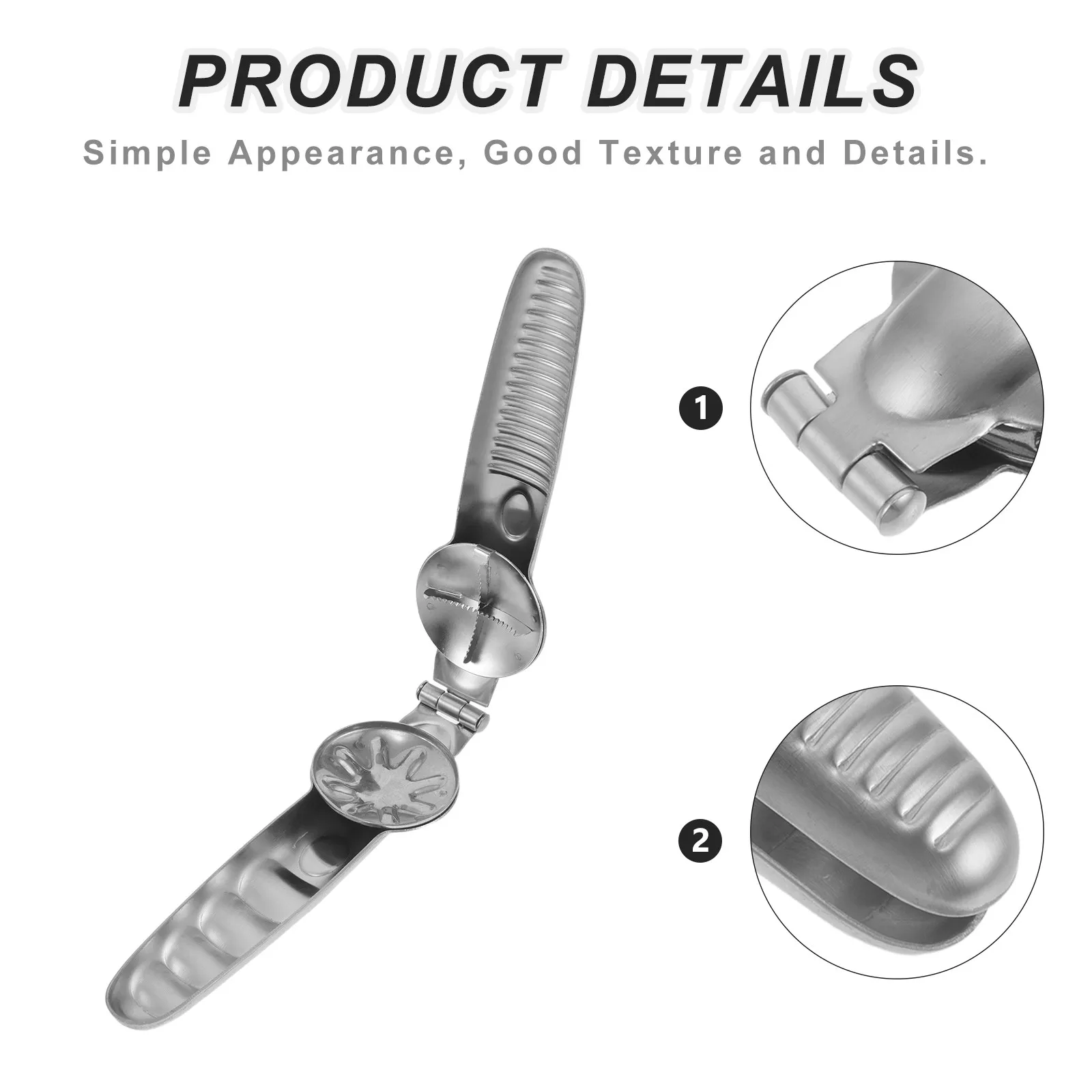 Stainless Steel Chestnut Opener Clip Thickened Clamp Nutcracker Tool Portable Non-Slip Handle for Peeling Walnuts Pecans