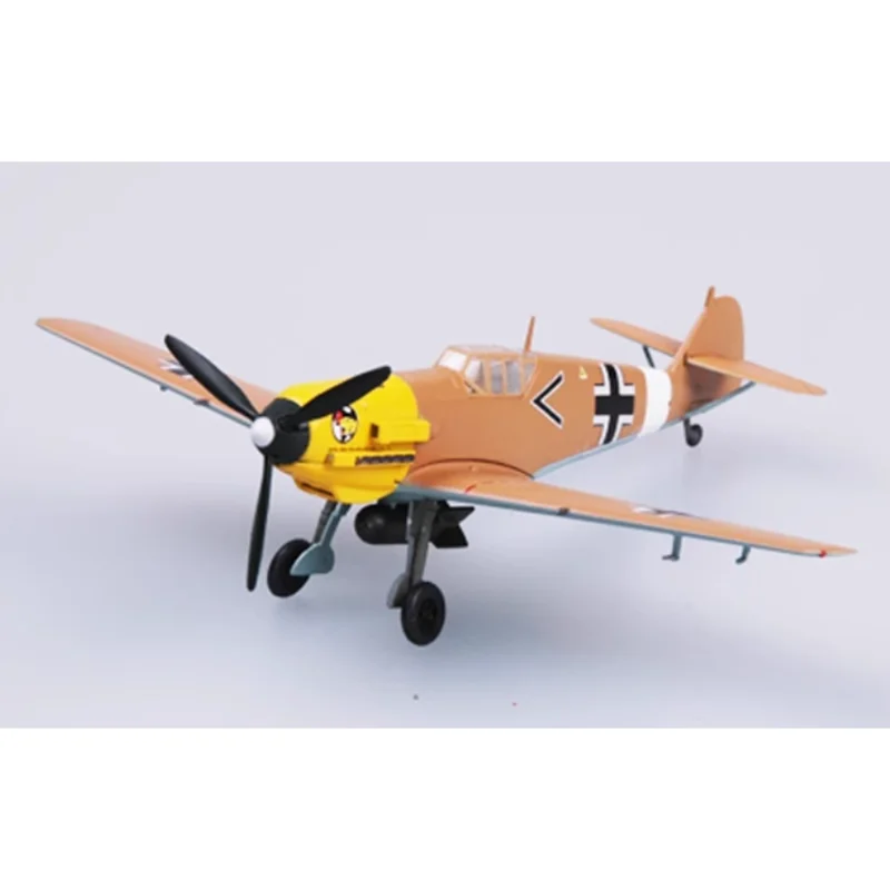 

1/72 Scale BF-109E-JG27 Wing Fighter Aircraft Military Finished Plastic Model 37280 Toy Model Aircraft Collection Display