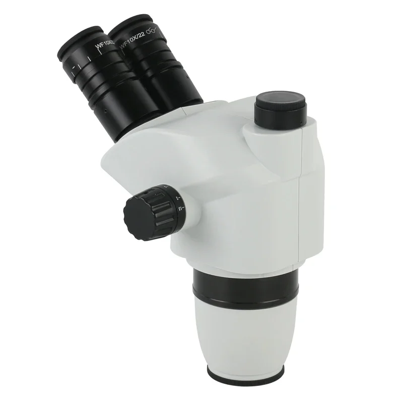 Imagem -05 - Cabeça de Microscópio Estéreo Binocular Trinocular de Laboratório Industrial com Zoom 6.7x45x Mais Ocular Wf10x 22 mm Mais Lente Objetiva 05x 07x 20x