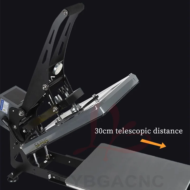 Semi-automatic Heat Press Machine, Heat Transfer, for T-shirt Design and Artwork, Digital Ironing Machine, 33x45cm