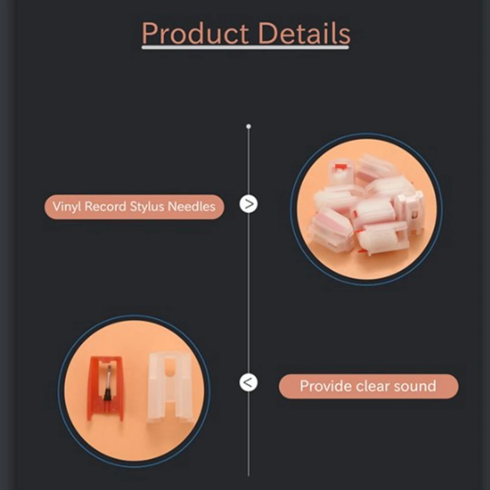 10 pezzi giradischi ago giradischi diamante sostituzione stilo aghi per giradischi in vinile