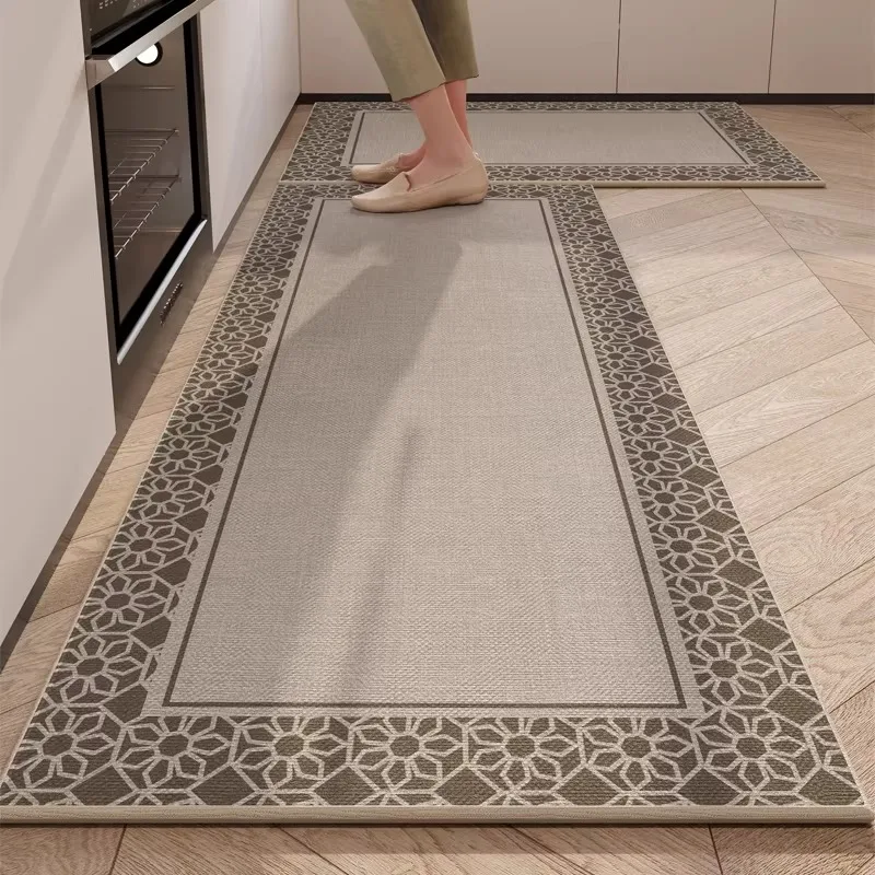 Kitchen Floor Mat Minimalist Style Rug Home Decoration Anti-slip Stain-resistant and Wear-resistant Carpet Loop Pile TPR Rugs
