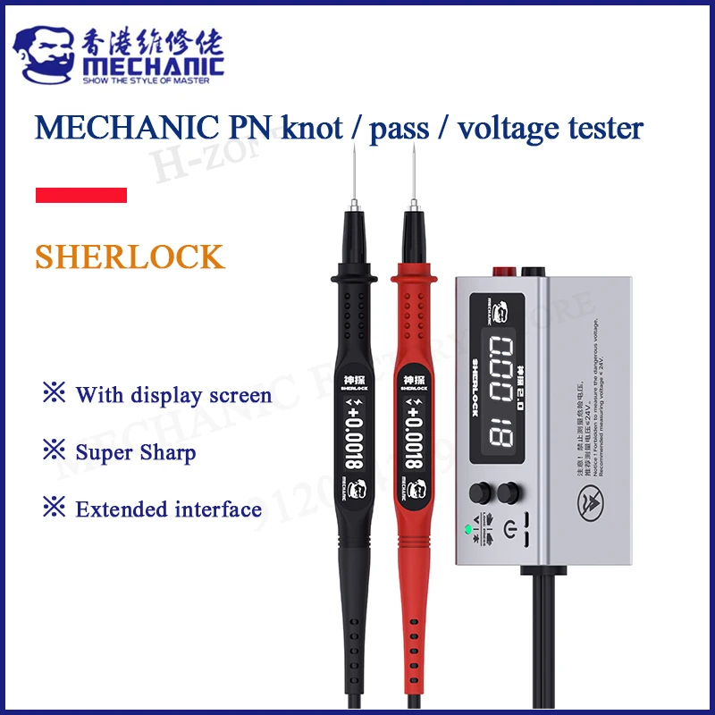 

Mechanic PN knot / pass / voltage tester Ammeter Pen with display screen Replaceable probe find fault point for phone repair