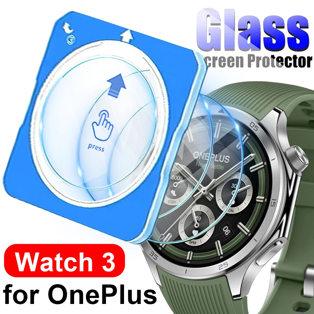 1-5PCS Easy Installation Tempered Glass for OnePlus Watch 3 Screen Protector 9H Full Coverage Clear Anti-Fingerprint Film Guard
