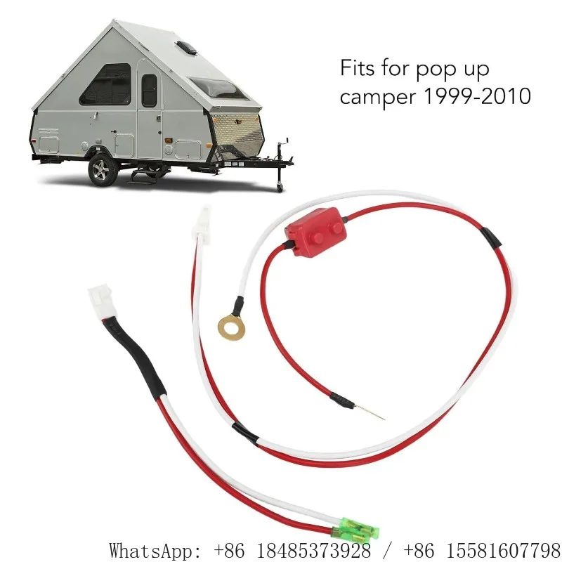 15A Resettable Battery Wiring Harness 4716-4701, Camper Trailer Battery Cable Replacement Fit for Coleman Replace 4749A5531