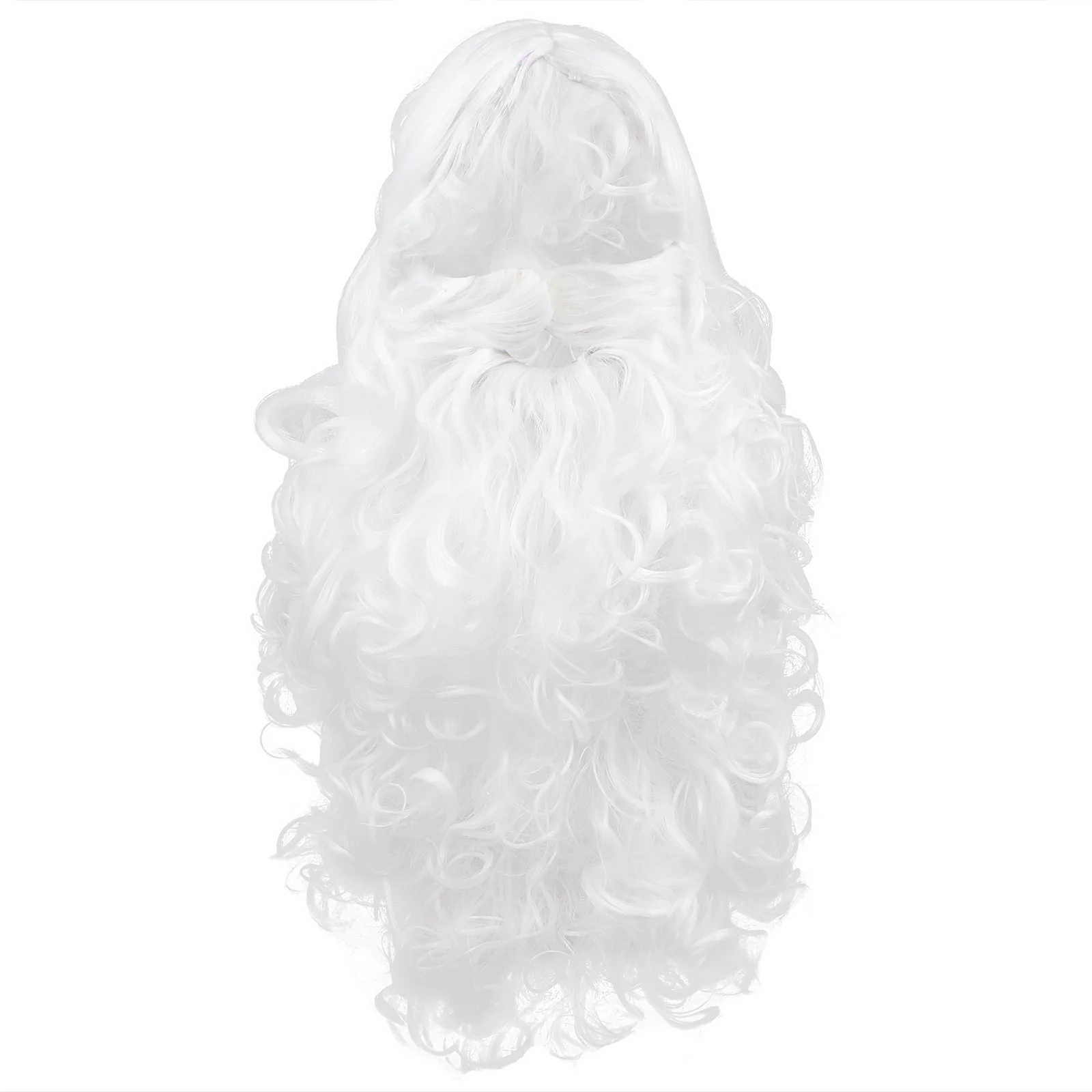 Men Costumes for Halloween Christmas Beard Santa Claus Cosplay Props Washable and Headdress White Mustache Man