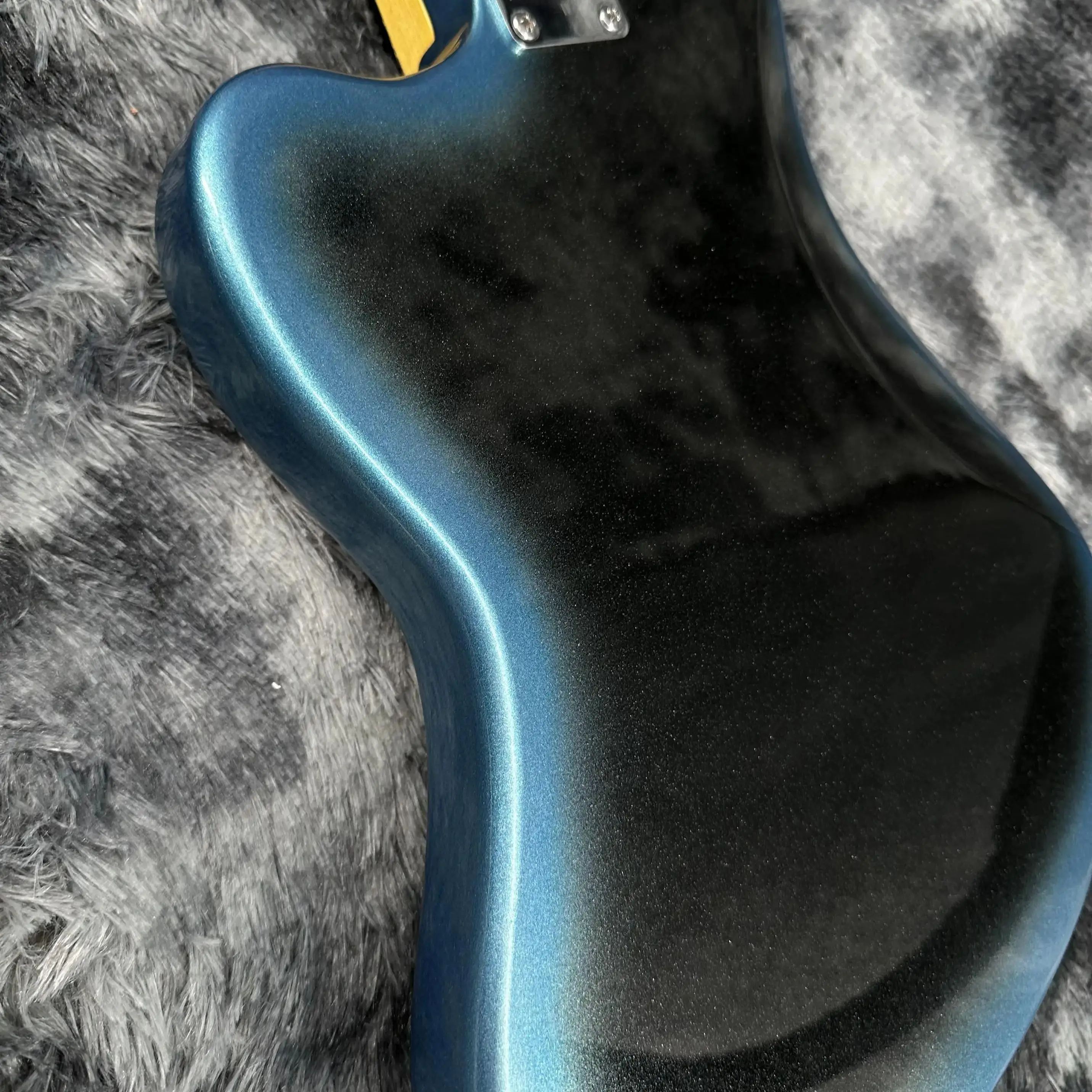 جيتار كهربائي مخصص - جسم أزرق - 6 أوتار - 22 فريتس - مناسب لكل من المحترفين والمبتدئين - شحن مجاني #4