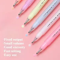 1Pc Creative Press Dot Glue Pen Girls Scrapbook Journal Collage Book DIY Glue Sticky Tool Children's Handmade School Stationery