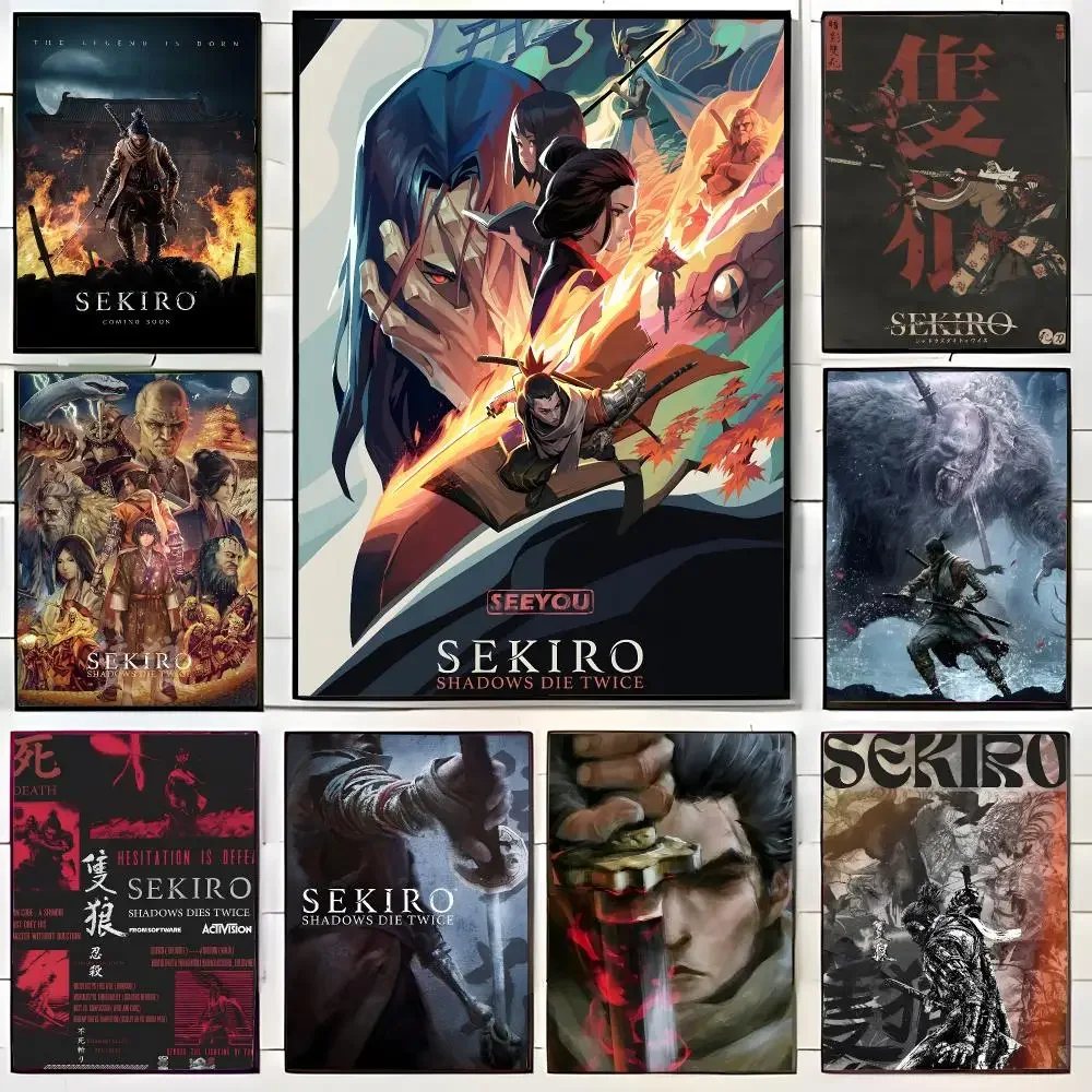 Dark Game S-Sekiro: Shadows Die Twice Poster Wall Art Print Decorative Mural Home Decor Gift Unframed