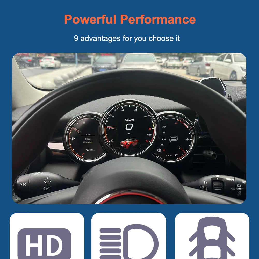 Bonroad Digitales Kombiinstrument für BMW MINI Cooper 2014-2023 R56 R55 R57 F55 F56 F57 Tachometer LCD-Armaturenbrett – Detail 2