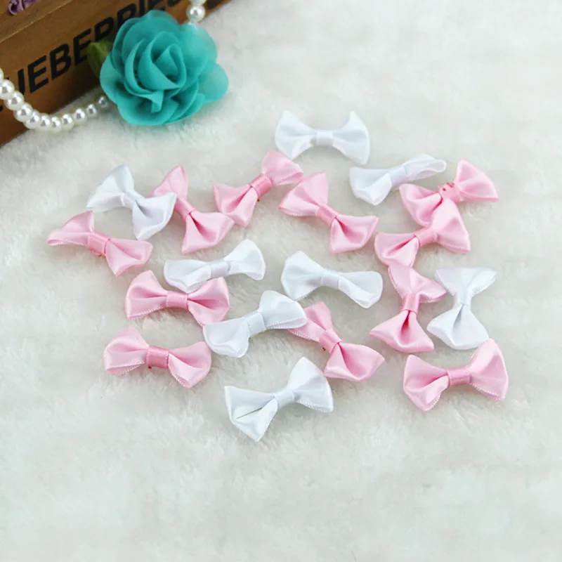 15PCS Wholesale 2*4cm Bow Lace Patch Fabric Pretty Lace Applique for DIY Craft Garment Accessories Mix Colors