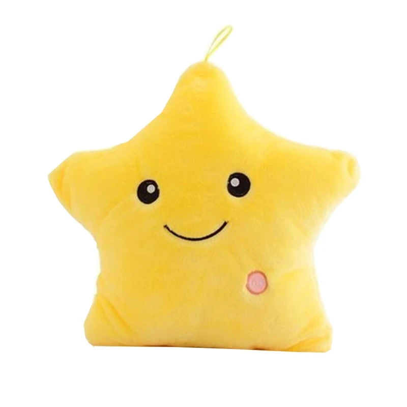 for Creative Twinkle Star Luminous Pillow Glowing LED Night Light Soft Stuffed Plush Pillows Stuffed Gifts for Dropship