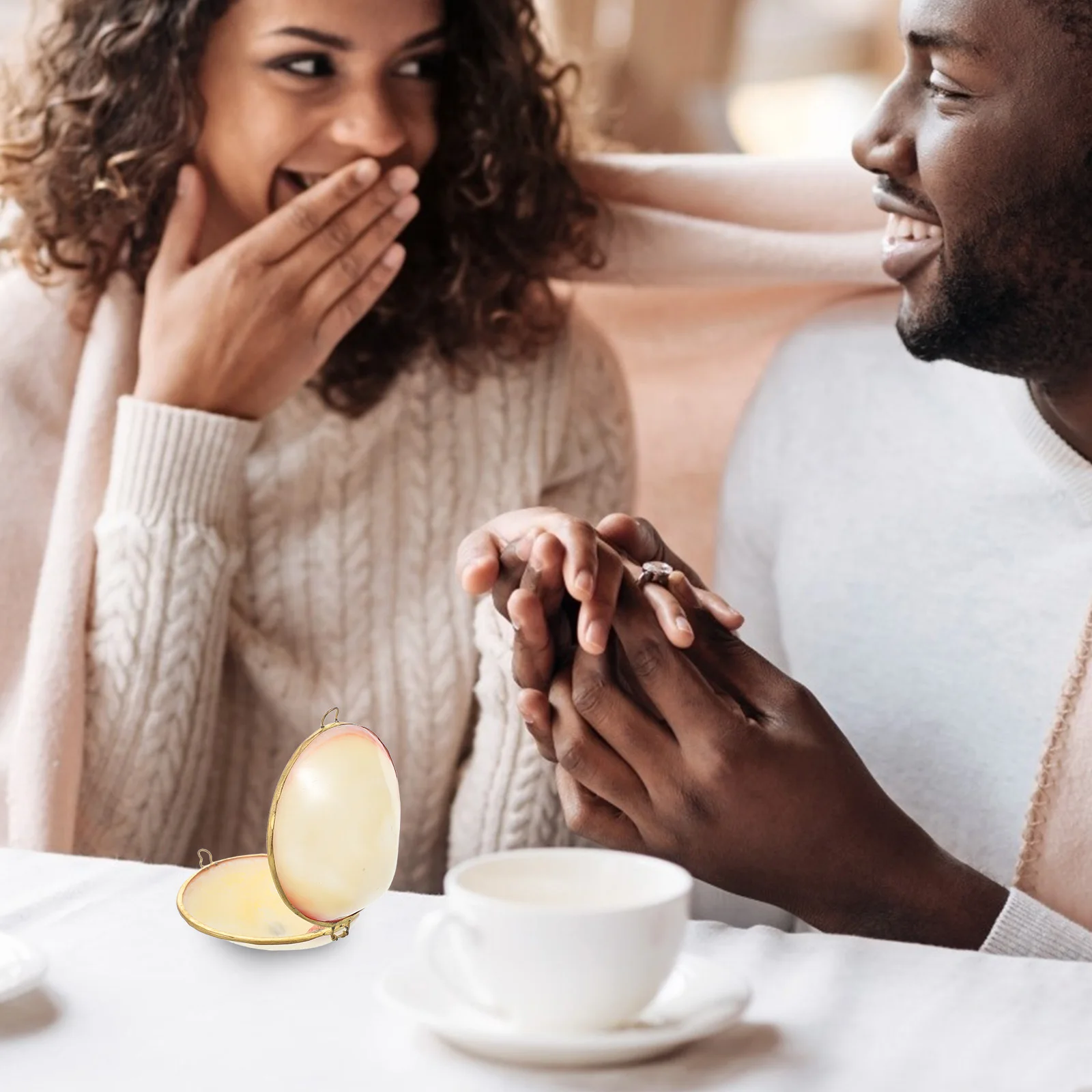 Tempat Perhiasan Kerang Laut Portabel Bergaya, Organizer Cincin Anting Kalung, Penyimpanan Perhiasan Dekoratif, Kenang-kenangan Perjalanan