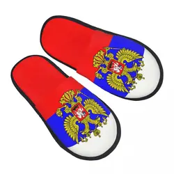 Custom Russian Flag Guest Slippers for Bathroom Women House Slipper