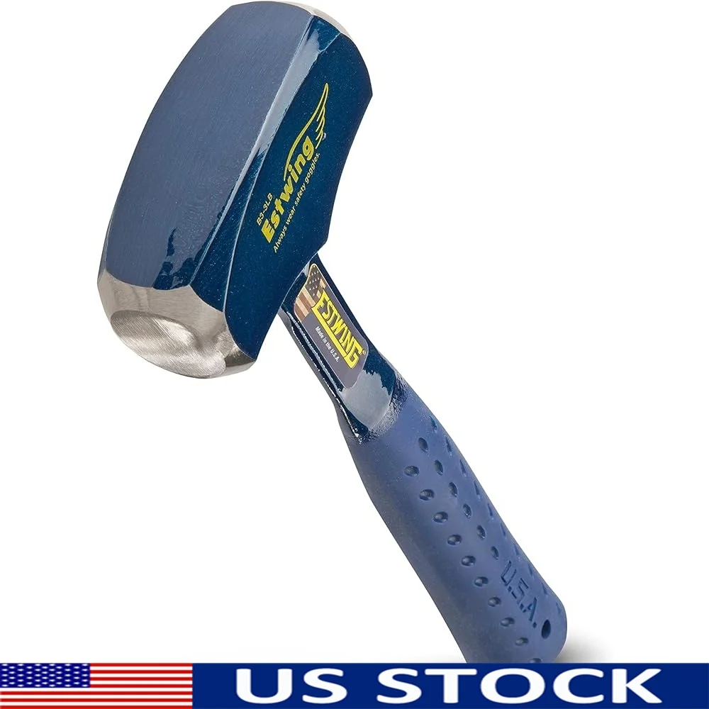 

3LB Drilling Hammer Forged Steel Construction Shock Reduction Grip Mini Sledge Tool Chisels Punches Nails Heavy Hitting