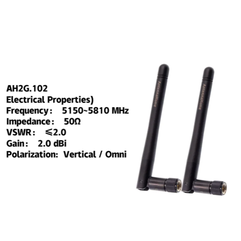 AntennaHome 2pcs 5.8G Antenna,Telecommunication equipment for 802.11 a/c， frequencies of 5.8G  AH2G.102