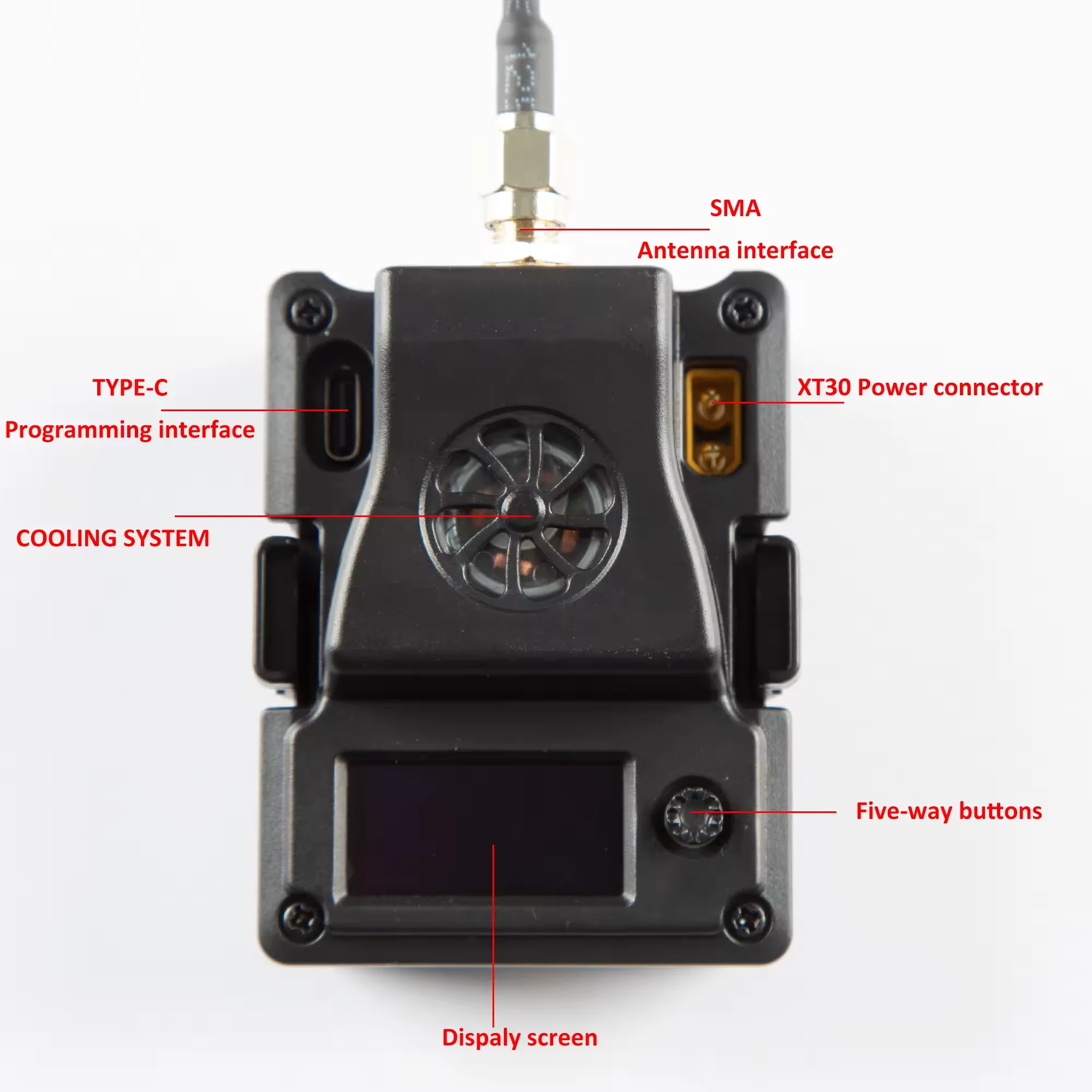 RadioMaster TX12 433Mhz TX Elrs VTX VRX Module 360/400/530/560MHz Optional Transmitter High Frequency Head Transmitter Module
