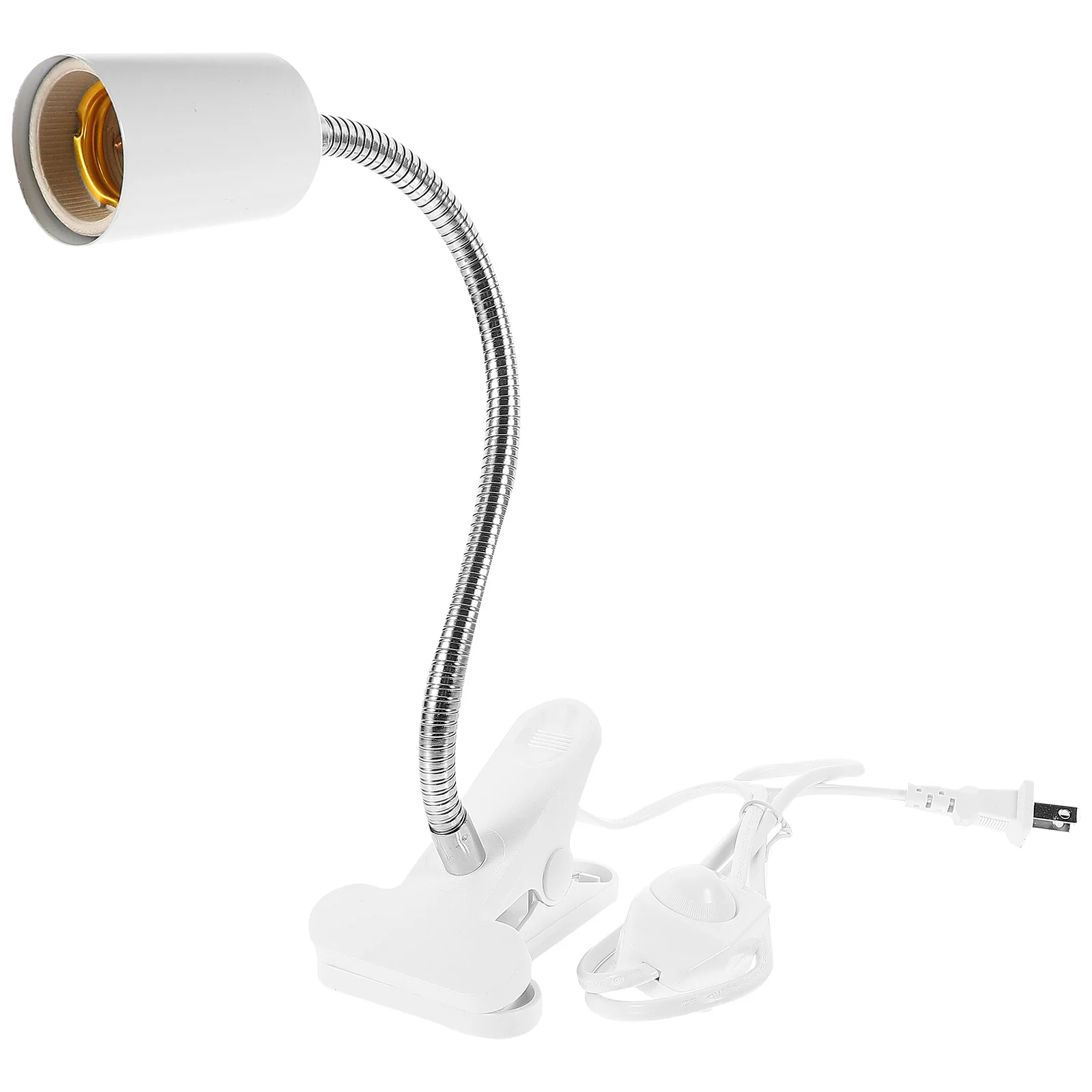 

Flexible Clamp Light Holder with Rotatable Neck for Turtle Tank Plant Growth Bedroom Living Room Clip Lamp Socket Replacement
