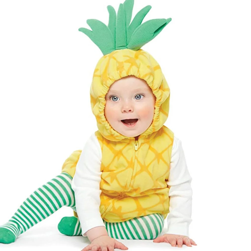 Children's fruit  vegetable Cosplay children's Fruit Jumpsuit costume Halloween costume pineapple