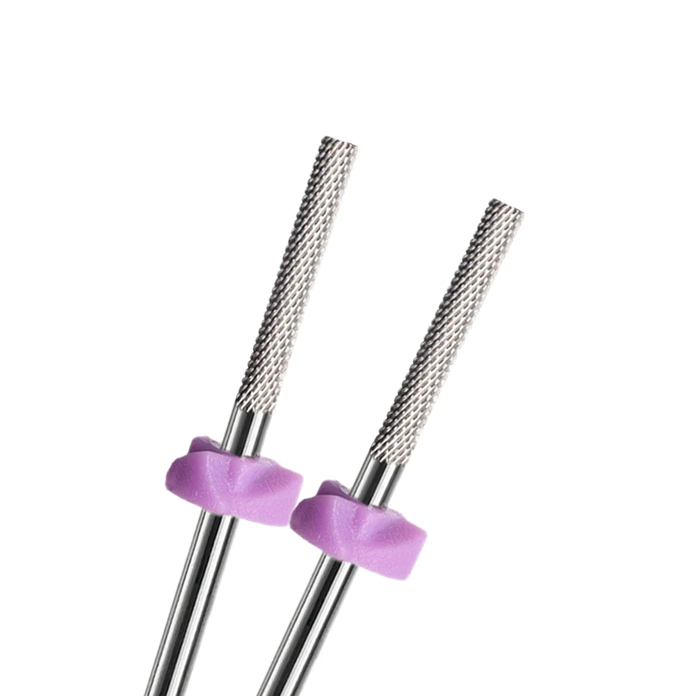 Professionelle Hartmetall-Nagelbohrer - 3/32 Zoll passend, glatter runder Aufsatz für Acryl-, Gel- und Naturnägel - Geruchsfreie Pediküre & Maniküre – Detail 3
