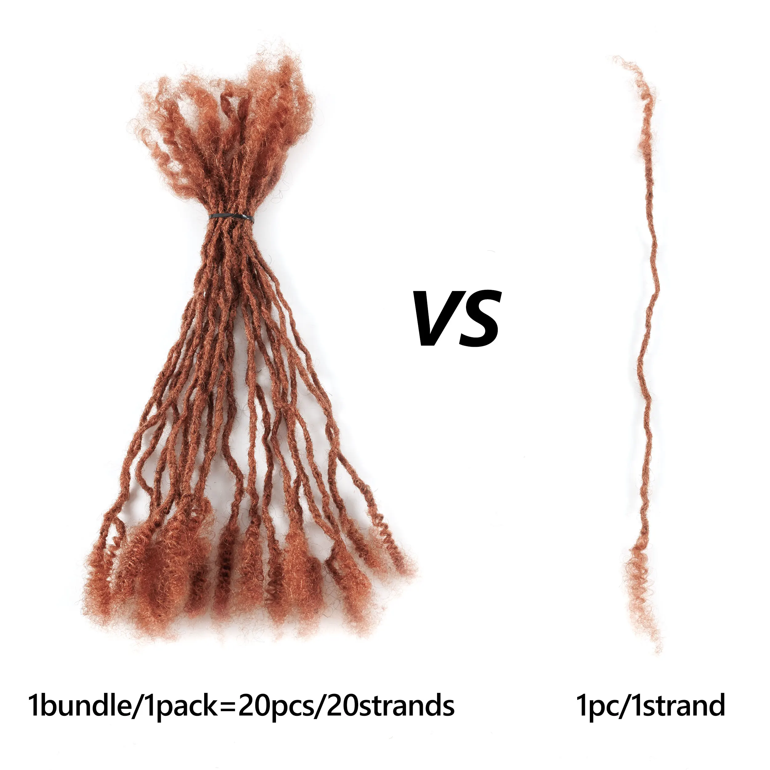 20Strs/P 100% Human Hair ANNA 350&30# Sister Locks Extensions 0.3cm With 4-32Inches Soft Interlocs for Crochet
