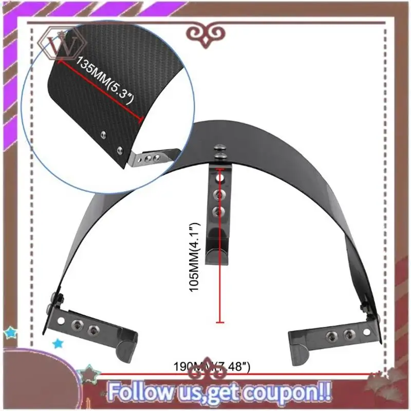 A57E-자동차 냉기 흡입구 콘 스포츠 에어 필터 커버 모션 에어 필터 커버 열 실드 탄소 섬유