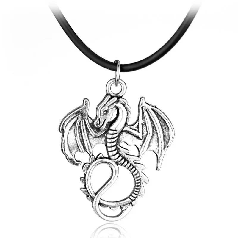 Image of Drachen-Halskette Daenerys Targaryen Cosplay Smaug Khaleesi Schmuck Geburtstagsgeschenk für Sohn und Neffe Ehemann Freund
