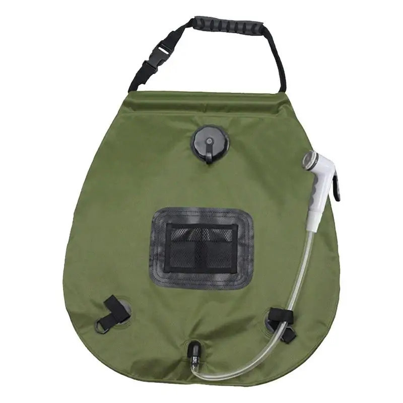 

Camping Shower Bag 5 Gallon Portable Shower With Head And Hose Solar Heating Bladder For Backpacking Hiking Swimming Traveling