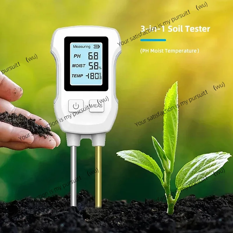 Digital soil detector Three-in-one pH value Temperature and humidity detection Potted gardening soil detection