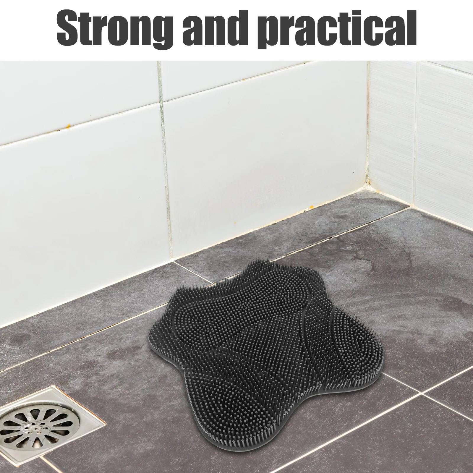 

Silicone Shower Foot Scrubber Soft Bristles Non Slip Suction Cups Dead Skin Remover Massage Mat Bathroom Floor Foot Care Tool