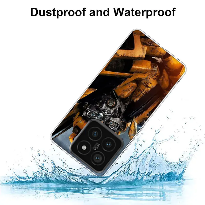 Transformers Bumblebee Clear Phone Case For Xiaomi Mi 13 12 12T 11 11T 10 10T Pro 11i 9 9T 8 Lite CC9E A3 A2 TPU Pattern Soft Fu