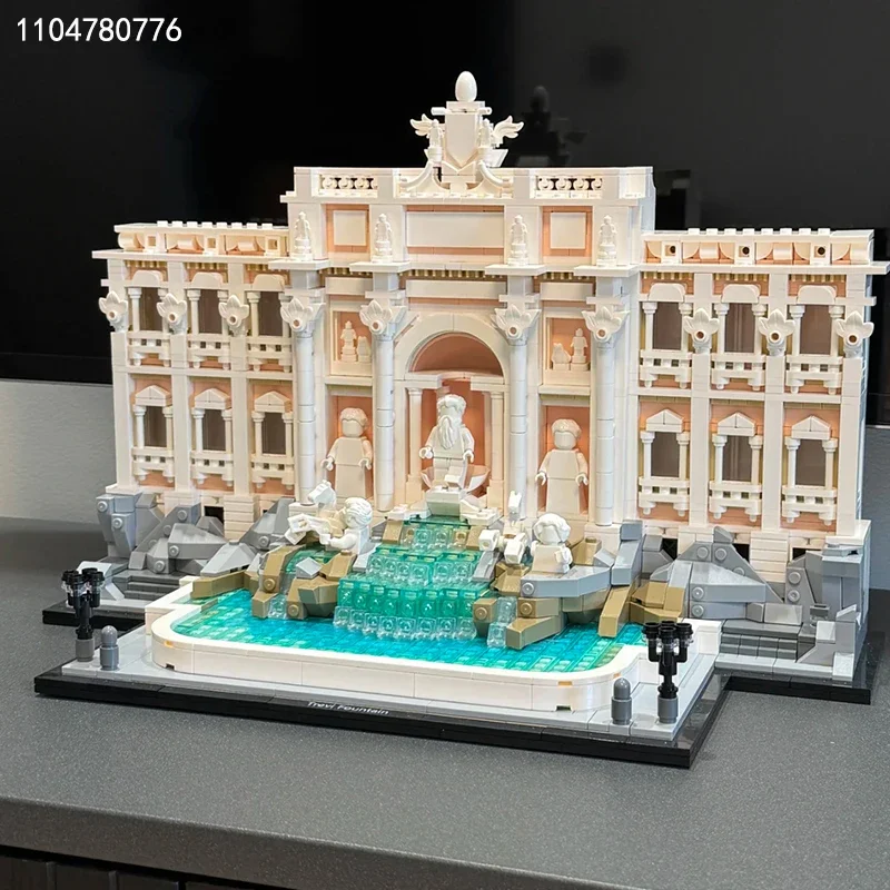 1880 قطعة نافورة تريفي الشهيرة بنة لعبة الطوب البناء للبالغين هدايا أعياد ميلاد للأطفال متوافقة مع مجموعة 21062