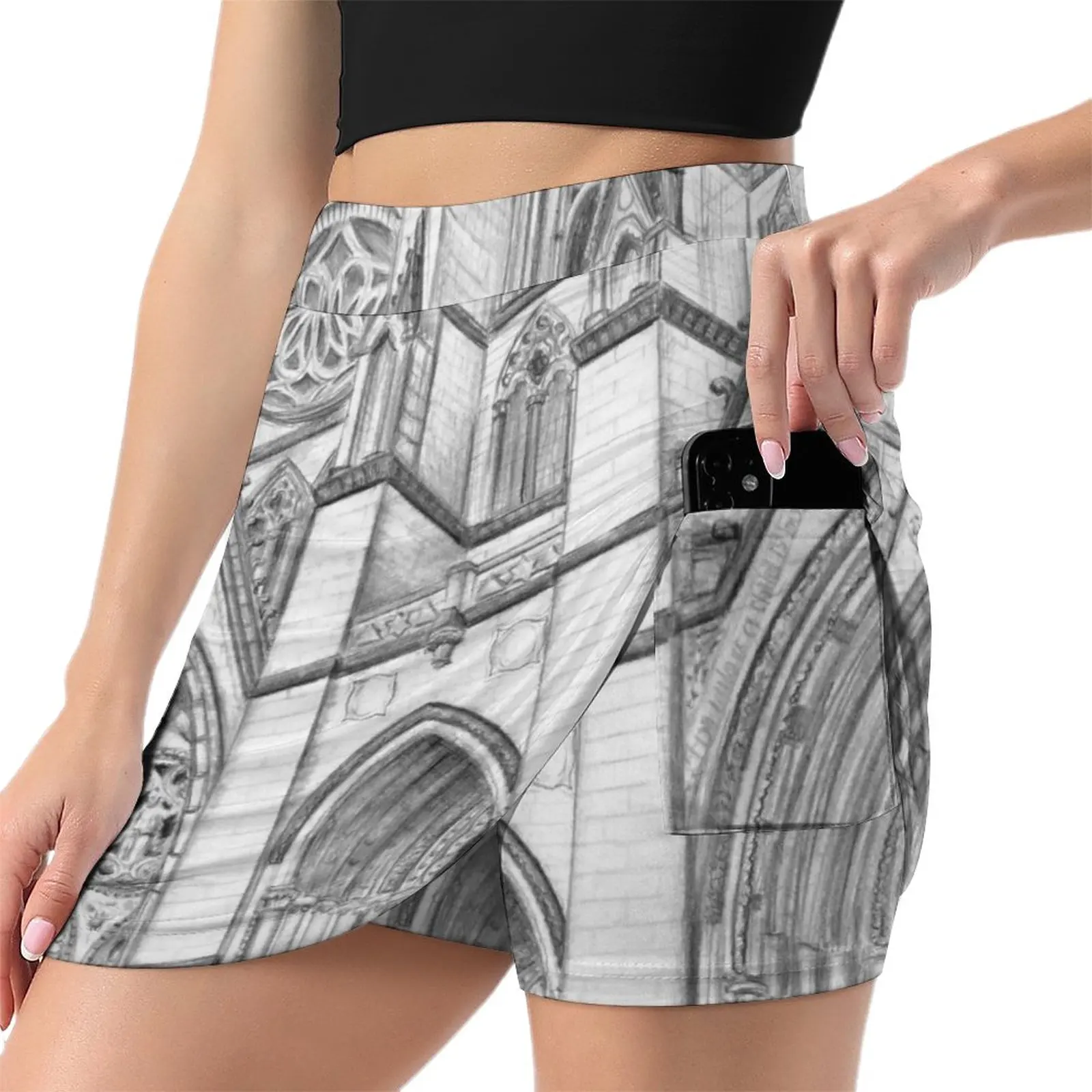 Cathedral of St. John the Divine Light Proof Trouser Skirt Female clothing summer skirts