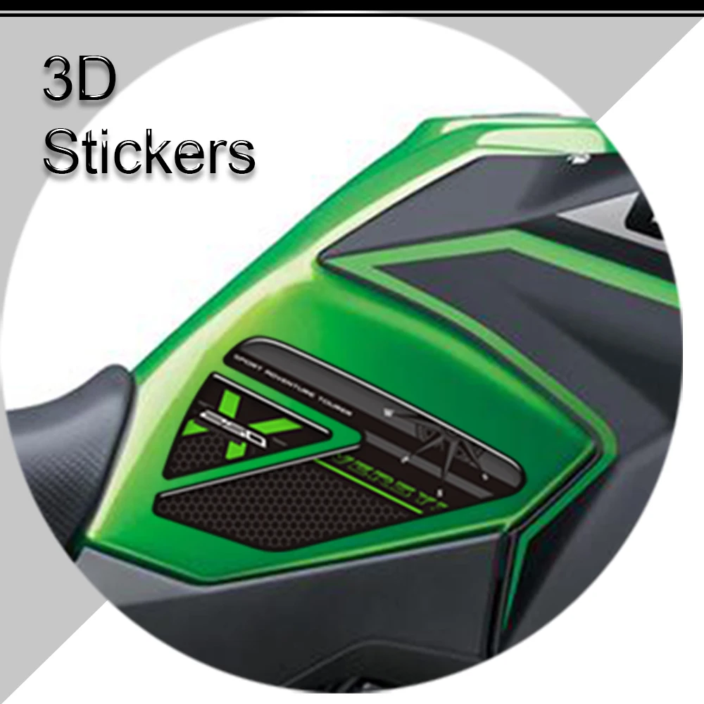 

Motorcycle For VERSYS X 250 250X VERSYS-X Tourer X-250 Tank Pad Grips Fuel Oil Kit Knee Protector PVC+Epoxy Resin Stickers