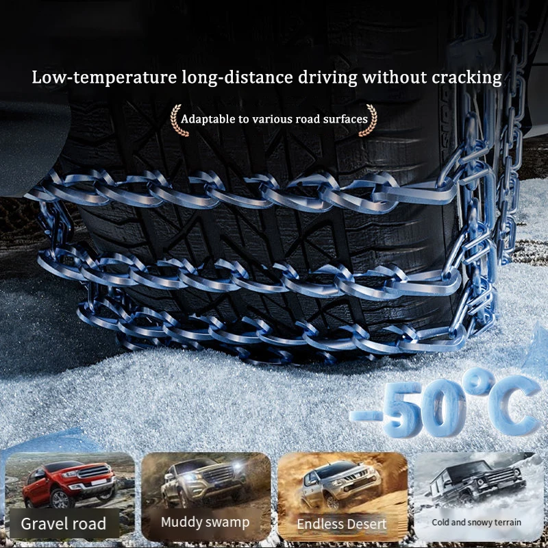 سلاسل ثلج عالمية مطورة لعام 2025 لشاحنة سيارات الدفع الرباعي، سلاسل إطارات غير قابلة للانزلاق للطين الجليدي، سهلة التركيب للجر في حالات الطوارئ #2