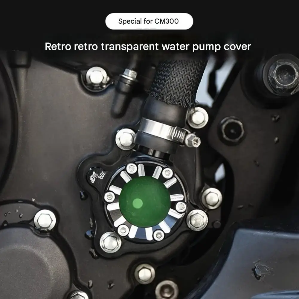 For HONDA Rebel 300 CM300 transparent water pump cover aluminum alloy decorative edge cover protective cover honda rebel 300 cm