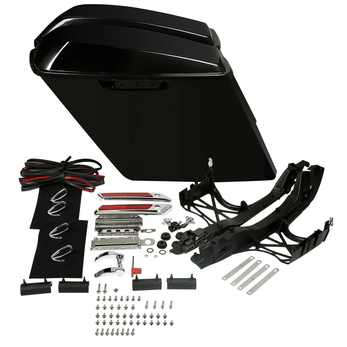 

Unpainted 5" Stretched Extended Hard Saddle Bags For Harley Touring Street Glide 2014-2024