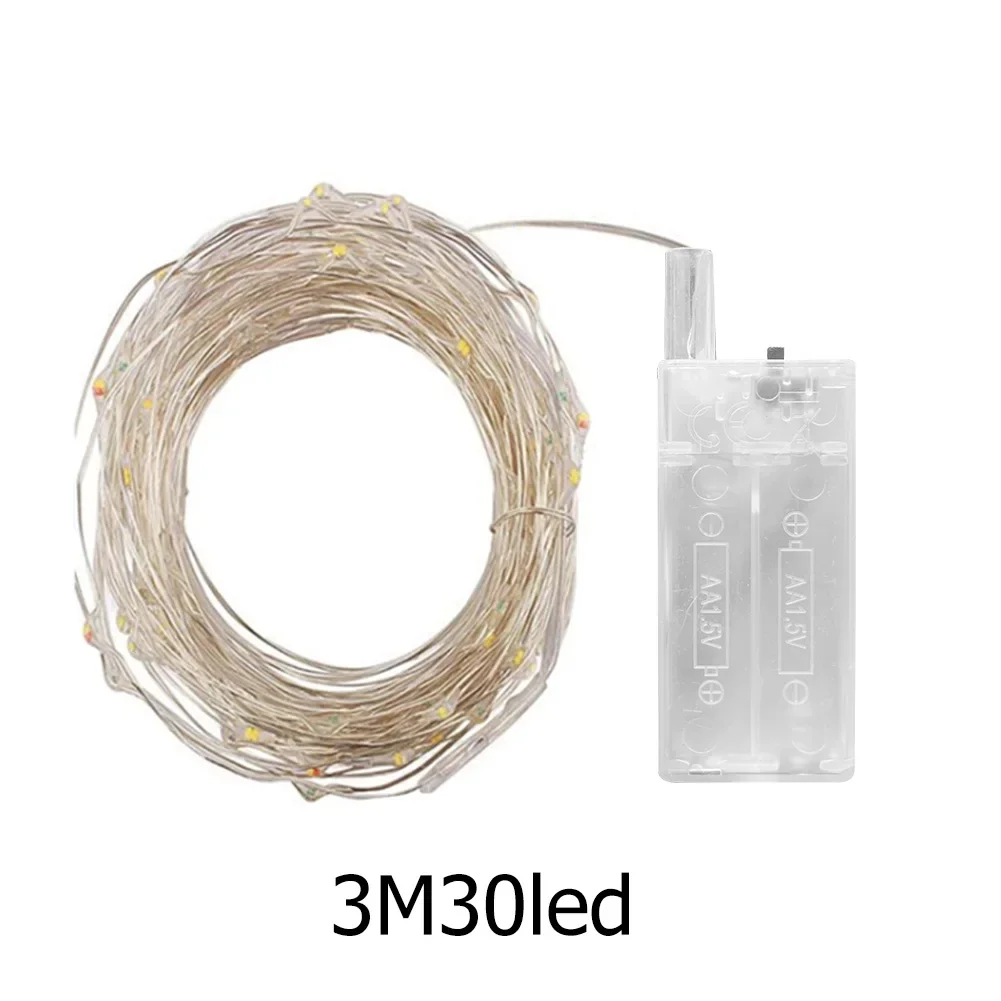 3M LED Mini String Lights Zasilanie bateryjne Mini LED Fairy Light PVC IP42 Wodoodporny na ślub Xmas Garland Party Decor