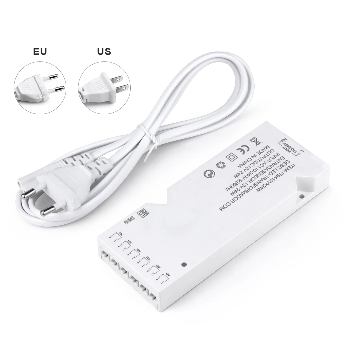 

Dupont Port DC12V LED Lighting Transformers 18W 24W 36W 60W 100W LED Driver Power Supply EU/US Plug Power Adapter
