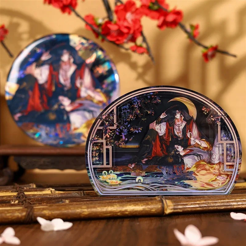 Official Anime Comic Tian Guan Ci Fu  TGCF Hua Cheng Xie Lian Water Cosplay Quicksand Acrylic Stand Desktop Collection Gift