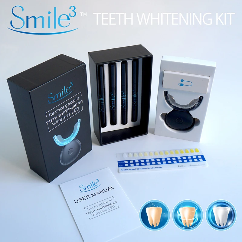 

CE approved wholesale PAP home teeth whitening kits with whiten pen wireless led light