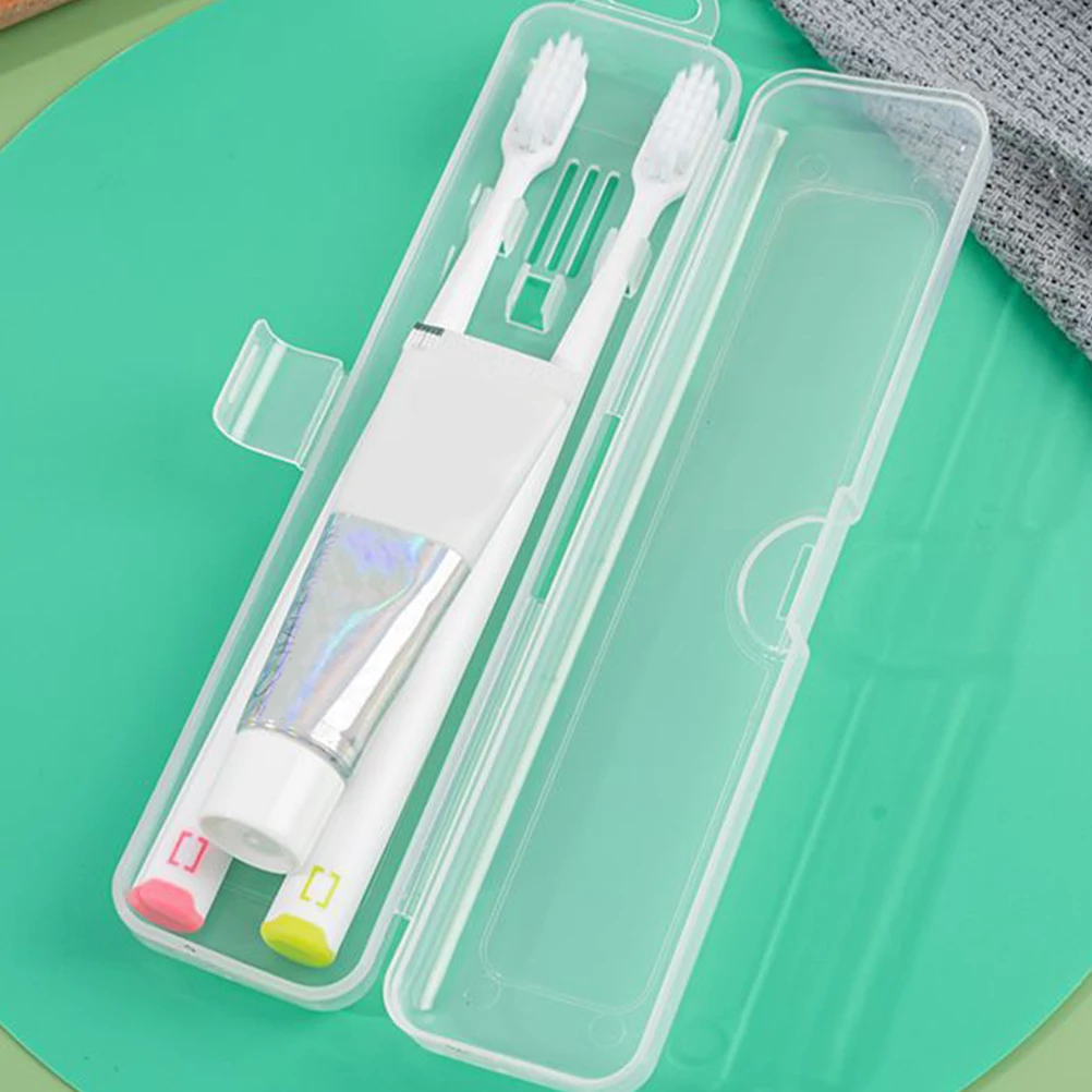 

Дорожный чехол для зубной щетки, портативный защитный чехол, прозрачный пластиковый дропшиппинг, белый контейнер для зубной пасты, органайзер